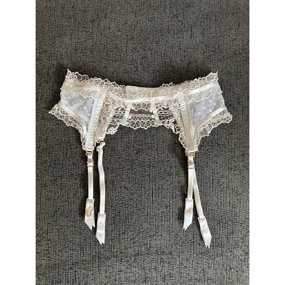 Honey Birdette Capucine Ivory Suspender Garter Belt Womans XS NWOT